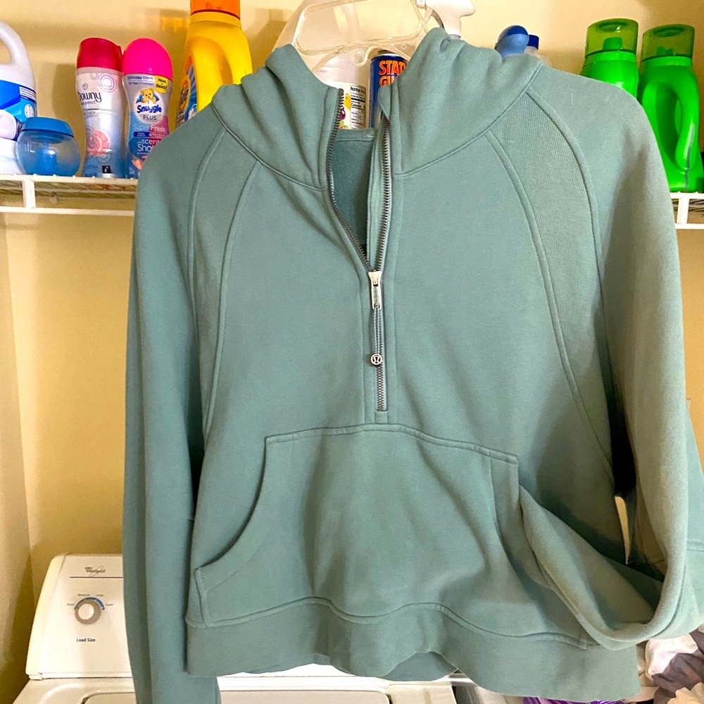 LULULEMON HALF zip SCUBA TIDEWATER Teal (RARE)